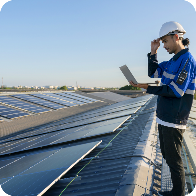 specialist-technician-professional-engineer-with-laptop-tablet-maintenance-checking-installing-solar-roof-panel-factory-rooftop-sunlight-engineers-holding-tablet-check-solar-roof